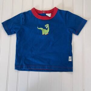 Vintage Wee Wave Embroidered Dinosaur T Shirt Top Boys 6/12 Months 18-22 lbs
